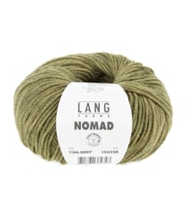Pelote de laine et yak NOMAD – 25gr - Lang Yarns - Laine extrafine & yak naturel – Luxe rustique pour tricots nomades 0097 Vert