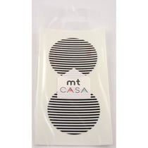 Masking Tape - Masking Tape MT Casa Seal Sticker rond en washi Lignes noir