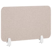 Séparateur Cloison Acoustique de Bureau et Table Beige en Polyester et Matière Synthétique 80 x 40 cm Idéal pour le Open Space