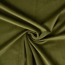 Tissu Velours ras d'ameublement uni Vert olive