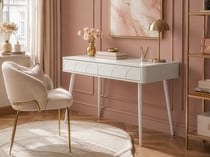Bureau Panneau de particules de bois Blanc ESLANE - Beliani