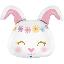 Ballon Aluminium Hélium Géant - Lapin Hippie 59 cm