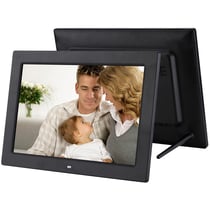 Cadre Photo Numérique 12.1 Pouces Avec Télécommande Et Support USB SD MMC Noir YONIS
