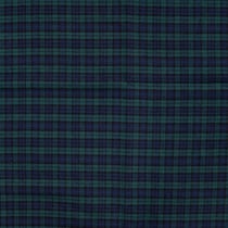 Tissu Flanelle de Coton Zane Tartan Vert et Noir sur fond Bleu marine
