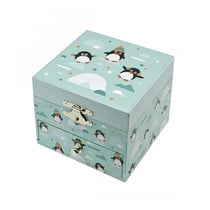 Boite a Musique Cube Phosphorescent Pingouin