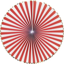 Set 3 Eventails Rouge/Blanc/Or