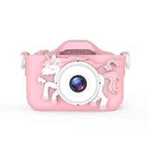 Appareil Photo Enfant HD Double Objectif 2.0MP Jeux Vidéos 32G Expansion 1080p Rose YONIS