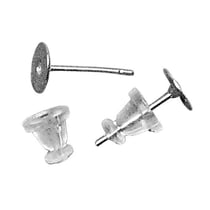 Clou d'oreille avec accessoires, 6 mm, sn, acier chirugical