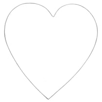 Coeur en fil de fer 35cm ø, 0,2cm