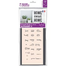 Pochoir 15 x 40 cm Alphabet n°3