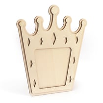 Cadre photo couronne en bois 21,5 x 18 cm