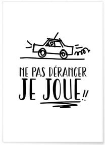 Poster 'Ne pas déranger, je joue 2' | A3 : 29,7x42cm