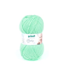 Fil layette à tricoter BABY UNI - Grundl - certifiée Oeko-Tex 04 Vert