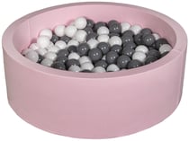 Piscine à balles Aire de jeu + 300 balles rose blanc,gris - Velinda