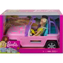 Buggy 4x4 beach cruiser + 2 poupees barbie - mattel - gvk02 - voiture decapotable