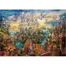 Puzzle ile de reves avec montgolfieres 2000 pieces - collection mer et ocean - educa - 19944