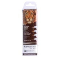 Graph'It - Set Graph'it Pochette de 4 feutres pinceau Brush Liners Dégradés bruns