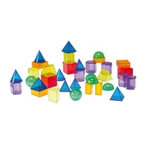 36 formes géométriques Translucides - Jouet créatif et éducatif