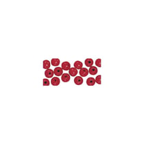 Perle à  grand trou, polies, 10/8 mm, 39 pces, rouge