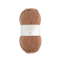 Pelote de fil à tricoter - marron - Fil de 85m - compatible avec aiguille 3,5mm