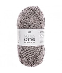 Fil à tricoter FASHION COTTON MÉTALLISÉ DK - Rico Design 20 Gris