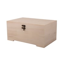 Coffre en bois et case de 6 rangement à personnaliser - 28 x 18 x 13,5 cm