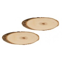 Set 2 rondelles 17 à 21 cm - bois - Artemio
