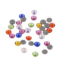 150 Perles Cabochon Strass brillants thermocollants Hotfix en verre multicolore Diamètre 3 mm - grade AA
