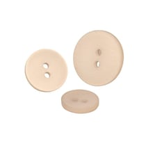 Lot de 6 boutons 2 trous satiné gris clair