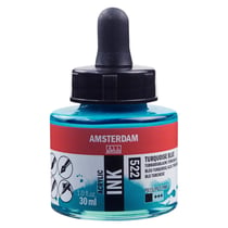 Flacon encre acrylique Acrylic Ink Amsterdam 30ml bleu turquoise