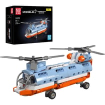 Ensemble de jouets de construction d'hélicoptère à rotor tandem