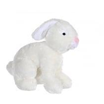 Peluche - Lapin flammé blanc - 25 cm