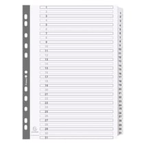 Intercalaires imprimés à touches plastifiées - 31 touches 1 à 31 - A4 - Blanc - x 10 - Exacompta