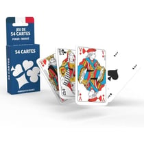 Jeu de cartes - FRANCE CARTES - 10011387-0001 - 54 cartes - Fabriqué en France - Ecopack zéro plastique