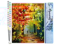 Peinture par Numéro Figured'Art - Promenade solitaire en Forêt - Kit de Loisir Créatif DIY Numéro d'Art Complet - 40x50cm sans châssis en bois