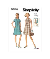 Patron Simplicity 9466 - Robe pour jeunes filles taille n°FR 44-52