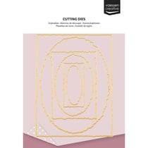 Matrices de découpe et de gaufrage Vaessen Creative - Rectangles et ovales déchirés - 6 pièces