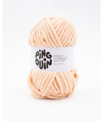 Fil velours 100GR à tricoter PINGO CHENILLE GLITTER - Pingouin - certifié Oeko-Tex Beige Rosé