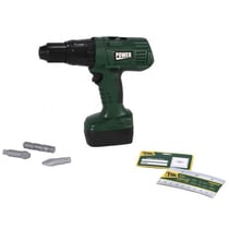 Perceuse visseuse power tools, vert - fonctions réalistes - jouet outil bricolage enfant