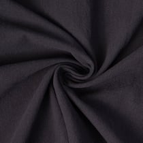 Tissu Coton Lavé aspect Lin uni Noir