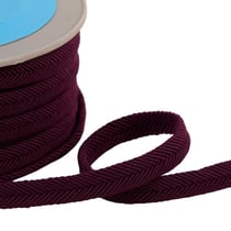 Double cordon fils 10mm violet au mètre