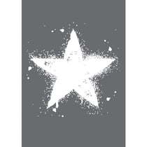 Pochoir de sérigraphie Etoile, A4, 1 pochoir + spatule, 1 pce.