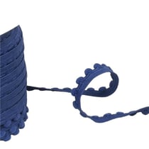 Elastique à pompons 13mm bleu marine au mètre