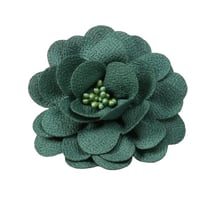 Broche fleur 8,5cm vert