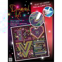 Tableau Sequin Art Strass et diamants Love