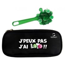 Kit loto bingo 3 en 1 : trousse + baton magnetique + 100 pions vert - cartaloto - accessoires jeu, materiel