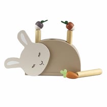 Pop Up Lapin blanc en bois - Egmont Toys - Beige