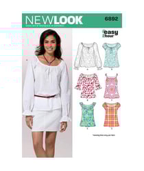 Patron New Look 6892 Tee-Shirt, top taille n°FR 34-44