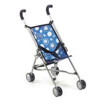 Mini buggy Roma Design bleu avec motifs pour poupée