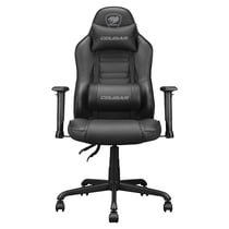 Fauteuil Gaming - Cougar Gaming - FUSIONSBLACK - Support Lombaire Incurvé 3D - Inclinaison Continue jusqu'à 160°